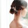 Bridal Hair Comb - Bendable Pearl Crystal Hair Accessory for Women at Wedding, Rose Gold