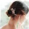 Bridal Hair Comb - Bendable Pearl Crystal Hair Accessory for Women at Wedding, Rose Gold