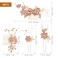 NUOBESTY 4pcs Bridal Hair Combs Bridal Rhinestone Hairpins for Brides Bridesmaid Wedding Hair Accessories
