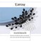 Earent Bride Wedding Hair Comb Black Crystal Hair Piece Rhinestone Halloween Hair Accessories Bridal Side Combs for Women