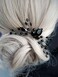 Earent Bride Wedding Hair Comb Black Crystal Hair Piece Rhinestone Halloween Hair Accessories Bridal Side Combs for Women
