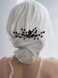 Earent Bride Wedding Hair Comb Black Crystal Hair Piece Rhinestone Halloween Hair Accessories Bridal Side Combs for Women