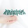 Luxurious Wedding Hair Comb Full Rhinestones Bride Hair Accessories for Party Prom Bridal Side Hair Combs for Women Bride Girls Hair Decoration(Green)
