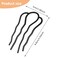 Sibba 4 Pieces Metal Hair Forks and 4 Prong U-Shape Sticks Hair Side Combs Clip Buns Hair Pins Head Styling Tool Hair Forks Twist Updo Hairpin Appliances Black Headpieces for Women Decoration