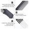 Black Combs with Carbon Lift &amp; 5 Steel Pins, Metal Prong Teasing Comb for Salon Hair Styling