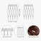 Cinaci 30pcs Small DIY Plain Blank Craft Silver Metal Hair Side Combs Slides 5 Teeth Wedding Bridal Veil Combs Headpieces French Twist Bun Hair Clips for Women Flower Girls Brides (Silver-30 Pack)
