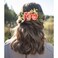 Cinaci 4 Pack Silver Metal Hair Side Combs Slides with Artificial Rose Flower Floral Wedding Bridal Headpieces Clips Hairpins Barrettes Bun Chignon Hair Accessories for Women Flower Girls Bridesmaids