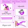 7 Pieces Hair Braiding Tools 1 Piece Magnetic Pin Wristband and 2 Pieces Stainless Steel Pintail Rat Tail Comb with 4 Pieces Wide Teeth Alligator Sectioning Hair Clip for Hair Braid Maker (Purple)