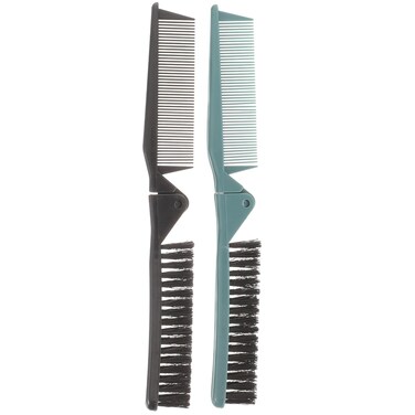 Healeved 2PCS Double Headed Foldable Hair Brush Detangler Comb Detangling Comb Compact Hair Brush Folding Hair Combs Travel Comb Pocket Hair Comb Folding Hair Brush Folding Comb