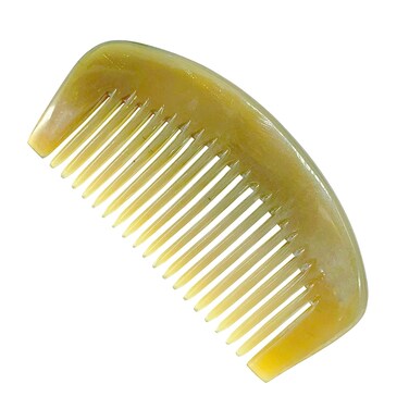 Natural Buffalo Horn Comb, Hair Comb, Anti Static Horn Comb, Beard Comb, Horn Fine Tooth Comb, Gift For Men Women Mom Wife Daughter, Birth Day (Style D)