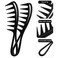 Sieral 4 Pcs Hair Comb Styling Set Double Side Tail Combs with Pick Barber Wide Tooth Tool for Men Women Beard Hairstylist Tools African American Accessories, Black, 4 Styles