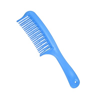 VOCOSTE Detangling Hair Comb, Double Row Tooth Hair Comb Hairdressing Styling Tool for Curly Hair, Blue, 7.87"x1.77