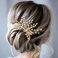 Gorais Gold Leaf Wedding Hair Comb Brides Hair Pieces Crystal Rhinestone Bridal Hair Accessories for Women and Girls