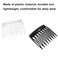 24 Pieces Plastic Hair Side Combs Small French Twist Comb Teeth Hair Clips Women Girls Bridal Wedding Veil(Black, Clear)