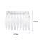 24 Pieces Plastic Hair Side Combs Small French Twist Comb Teeth Hair Clips Women Girls Bridal Wedding Veil(Black, Clear)
