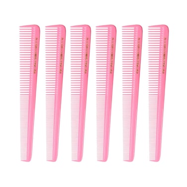 Allegro Combs 450 Tapered Hair Combs Barber Combs Hair Cutting Combs Women's Combs Men's Combs 6 Units (Fresh Pink), 7 Inch long