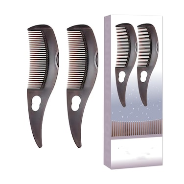 2 pcs xiangwenlan dandruff comb,Hollow Tooth Hair brush for Scalp Massage, Reduce Scalp Itching/Oil, Dandruff brush with Skin Scraping Handle,Scalp Care Comb for Women and Men, Small,