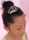 JWICOS Small Girl Comb Mini Crystal Comb Small Rhinestone Hair Comb Princess Silver Headpiece Comb Headband for Birthday Party Halloween Christmas (Pink)
