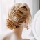 AW BRIDAL Ceramic Flower Wedding Hair Accessories for Brides Wedding Hair Combs Gold Bridal Hair Pieces for Women Girls
