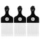 3Pcs Afro Comb Metal Pick Metal African American Hair Comb Straight Black Hair Pick Afro Pick for Curly Hair Styling Comb Lift Hair
