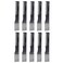 HEALLILY Carbon Lift Teasing Combs - 10Pcs Black Plastic Salon Back Combs for Anti-Static Pick and Most Hair Types
