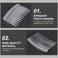 Lurrose 10PCS Clear Hair Side Combs Transparent Teeth Hair Barrettes Plastic Wedding Veil Combs Clips for Women Girls