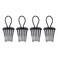 4PCS Bandette Comb,Comb Hair Styling Tool with Elastic Rubber Band Hair Comb Ponytail Bump it Up Volume Combs Hair Accessory for Easy and Chic Hairstyles(Black)