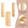 3 Pcs Bamboo Hair Comb, Wooden Comb for Women Men, Anti-Static Natural Bamboo Comb, Fine Tooth Wide Tooth Wood Combs Set for Straight Hair, Curly Hair, Beard