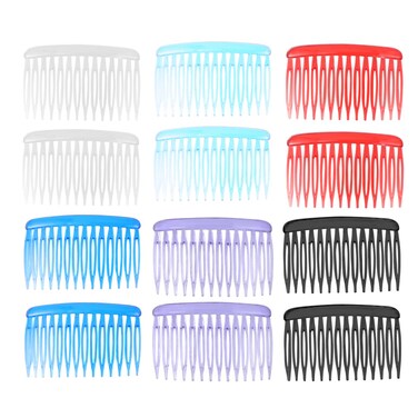 Hair Comb Clips, 12 Pieces Twist Comb, Plastic Side Hair Combs with 14 Teeth Hair Comb Hair Clip Combs for Fine Hair Accessory for Women