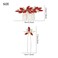 7 Pieces Decorative Red Party Prom Wedding Bridal Rhinestone Hair Side Comb+U-shaped Hair Pins Accessories for Women Girls Brides Bridesmaids
