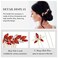 7 Pieces Decorative Red Party Prom Wedding Bridal Rhinestone Hair Side Comb+U-shaped Hair Pins Accessories for Women Girls Brides Bridesmaids