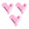 3Pcs Mini Hair Cutter Comb, Heart-Shaped Manual Hair Bangs Trimmer for Kids, Women, Girls Hair Cut Accessories, Pink