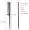 PERFEHAIR Teasing Comb for Fine Hair, Anti-static Long Bakelite Rat Tail Comb Tool for Back Combing, Root Teasing, Adding Volume