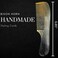 Natural Ox Horn Comb from Saki Shears - 100% Handmade Premium Quality Anti-Static Buffalo Horn Comb (Brown Rounded Style)