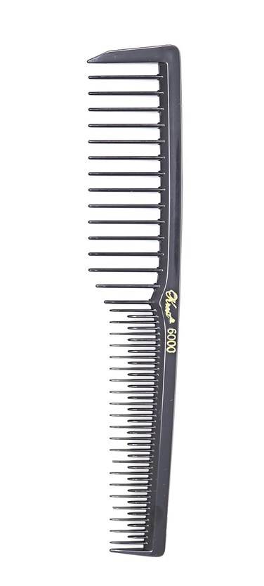Krest 6000 7 in. Teasing Combs Lift Vent Hair Combs Pack Space Tooth Wide teeth Comb 12 Pc. (Black)