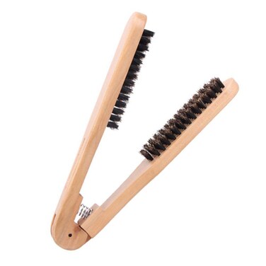 EXCEART Hair Straightener Brush Hair Straightener for Knotty Hair Flat Iron Hair Straightener Hair Straightener Comb Hair Brush for Men Mens Combs Wooden Comb Miss Short Hair Bamboo