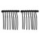 VOCOSTE 2 Pcs No Slip Hair Side Combs Accessories, Metal, Black, 1.3