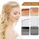 12 Decorative Plastic Side Twist Hair Combs with Teeth for Women and Girls - Fine Hair Accessories with Styling Hair Side Combs (15, 17, 29 Teeth)
