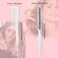 Patelai 3 Pcs Hair Teasing Comb Set Includes 2 Nylon Triple Comb and Boar Bristle Teaser Brushes for Women Stylist Men Backcombing Slicking Curly Thick Wet Hair(White)
