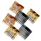 Hair Side Combs - Small French Twist Hair Comb Clips for Women Decorative French Twist Hair Styling Accessories -6 Pcs (Black, Dark Brown, Light Brown)