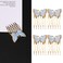 4 Pcs Vintage Butterfly Hair Combs with Crystal Metal Hair Side Comb Clips Wedding Bridal Headpiece Hair Accessories for Women Girls, Gold
