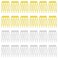 32pcs Hair Side Combs, 5 Teeth Small Metal Combs French Teeth Hair Combs Plain Blank Crafting DIY Slide Combs Bridal Wedding Veil Combs for Hair Decoration DIY Accessories(Gold, White K)