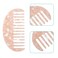VOCOSTE 2 Pcs Hair Comb Wide Tooth, Anti-Static, for Thick, Curly Hair, Hair Care, Detangling Comb, for Wet and Dry Pink