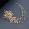 OSALADI Golden Alloy Hair Comb: Wedding Side Comb, Handmade Pearl Hair Comb, Flower Bridal Hair Pieces, Wedding Hair Jewelry for Brides Bridesmaids Women