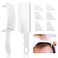 2 Pieces Barber Fade Combs Professional Hair Cutting Comb with 6 Positioning Caliper Adjustable Curved Positioning Flat Top Comb Heat Resistant Clipper Fade Comb for Me(COLOR:White)