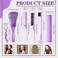 Boao 10 Pcs Hair Styling Kit for Women &amp; Girls: Wide Tooth Comb, Detangler &amp; Teasing Edge Brush, Rat Tail Comb, Alligator Clips for Curly Hair - Gift Set (Purple)