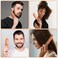 Wooden Wide Tooth Handmade Anti-Static Combs for Men - Fine Teeth and No-Snag for Beard, Hair, Mustache (8 Pieces)