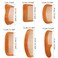 6 Pcs Natural Sandalwood Comb Set, Wide and Fine Teeth, Anti Static Hair and Beard Wooden Combs for Women and Men(Cute Style)