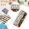 Patelai 4 Pcs Wide Tooth Comb Mini Detangling Cellulose Acetate Comb Tortoise Leopard Pocket Size for Women Curly Wavy Long Thick Wet or Dry Hair