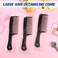 Baderke 50 Pcs Combs Individually Wrapped 9.45 x 2.36 Inches Wide Tooth Combs disposable Detangling Combs Large Salon Hair Combs Paddle Brush Detangler for Men Women, Black